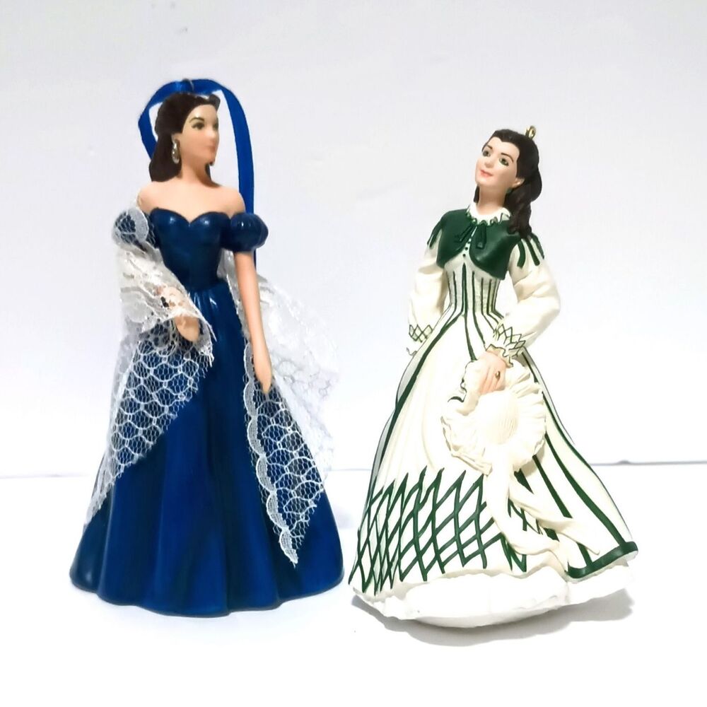 Hallmark Gone With the Wind Scarlett O'Hara Ornament Lot of 2 1999